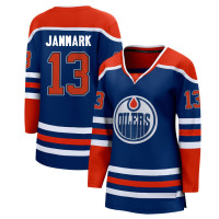 Edmonton Oilers #13 Mattias Janmark Women's Home Breakaway Royal Jersey Edmonton Oilers #13 Mattias Janmark Women's Home Breakaway Royal Jersey