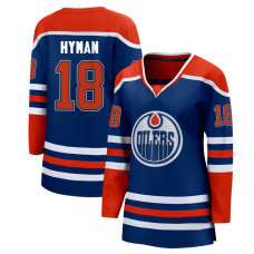 Edmonton Oilers #18 Zach Hyman Women's Home Breakaway Royal Jersey Edmonton Oilers #18 Zach Hyman Women's Home Breakaway Royal Jersey