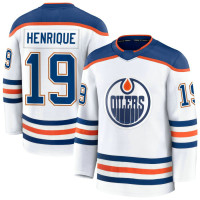 Edmonton Oilers #19 Adam Henrique Away Premium White Jersey