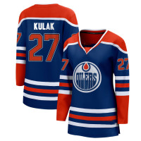 Edmonton Oilers #27 Brett Kulak Women's Home Breakaway Royal Jersey Edmonton Oilers #27 Brett Kulak Women's Home Breakaway Royal Jersey