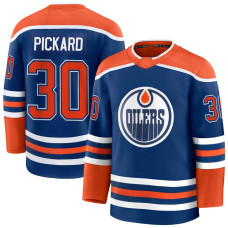 Edmonton Oilers #30 Calvin Pickard Home Premium Royal Jersey