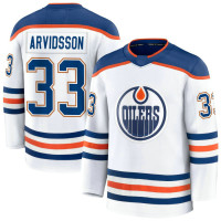 Edmonton Oilers #33 Viktor Arvidsson Away Premium White Jersey