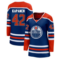 Edmonton Oilers #42 Kasperi Kapanen Women's Home Breakaway Royal Jersey Edmonton Oilers #42 Kasperi Kapanen Women's Home Breakaway Royal Jersey