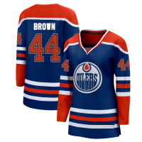 Edmonton Oilers #44 Josh Brown Women's Home Breakaway Royal Jersey