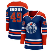 Edmonton Oilers #49 Ty Emberson Women's Home Breakaway Royal Jersey