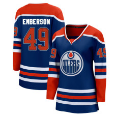 Edmonton Oilers #49 Ty Emberson Women's Home Breakaway Royal Jersey Edmonton Oilers #49 Ty Emberson Women's Home Breakaway Royal Jersey