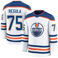 Youth Edmonton Oilers #75 Alec Regula Away Premium White Jersey
