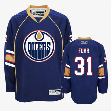 Grant Fuhr Edmonton Oilers Navy Blue Alternate Jersey
