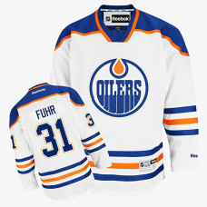 Grant Fuhr Edmonton Oilers White Away Jersey