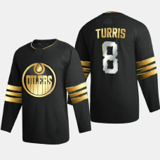 Men Edmonton Oilers Kyle Turris #8 2020-21 Golden Edition Limited Authentic Black Jersey