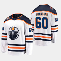 Men's Edmonton Oilers Markus Granlund #60 White Away Breakaway Player Jersey