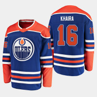 Jujhar Khaira Edmonton Oilers 2019 Men's Royal Breakaway Player Alternate Jersey