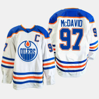 Edmonton Oilers Connor McDavid White Away 2022-23 Primegreen Authentic Jersey
