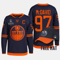Connor McDavid #97 Edmonton Oilers Navy Jersey 2022 Pacific Conference Champions Authentic Connor McDavid #97 Edmonton Oilers Navy Jersey 2022 Pacific Conference Champions Authentic
