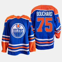 Evan Bouchard #75 Edmonton Oilers Blue Home 2022-23 Primegreen Authentic Jersey
