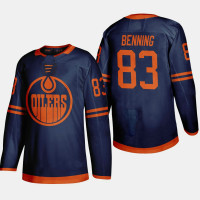Oilers Matt Benning #83 2019-20 Alternate Authentic Blue Player Jersey Oilers Matt Benning #83 2019-20 Alternate Authentic Blue Player Jersey