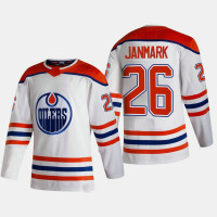 Edmonton Oilers Mattias Janmark #26 2022 Reverse Retro Authentic White Jersey