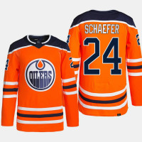 Reid Schaefer Edmonton Oilers 2022 Draft Orange Home Jersey Authentic Primegreen