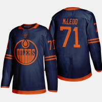 Edmonton Oilers Ryan McLeod #71 2021 Alternate Authentic Navy Jersey