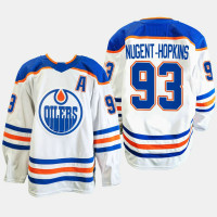 Edmonton Oilers Ryan Nugent-Hopkins White Away 2022-23 Primegreen Authentic Jersey