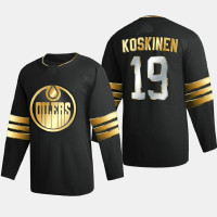 Men Edmonton Oilers mikko koskinen #19 2020-21 Golden Edition Limited Authentic Black Jersey