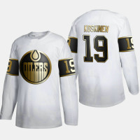 Men's Edmonton Oilers Mikko Koskinen #19 Golden Edition White Authentic Jersey
