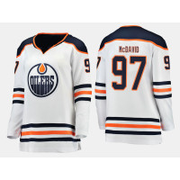 Women's Edmonton Oilers #97 Connor McDavid Road Breakaway Player White Jersey