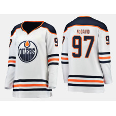 Women's Edmonton Oilers #97 Connor McDavid Road Breakaway Player White Jersey