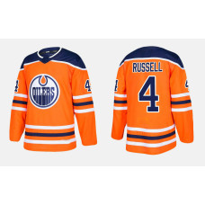 Edmonton Oilers #4 Kris Russell Home Orange Jersey