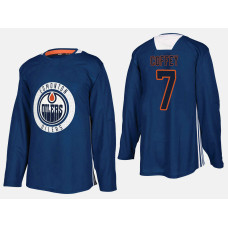 Edmonton Oilers #7 Paul Coffey Home Practice Player Royal Jersey