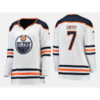 Women's Edmonton Oilers #7 Paul Coffey Road Breakaway Player White Retirement Jersey