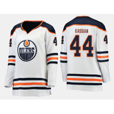 Women's Edmonton Oilers #44 Zack Kassian Road Breakaway Player White Jersey