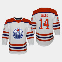 Youth Edmonton Oilers Devin Shore #14 Reverse Retro Special Edition Replica 2020-21 White Jersey