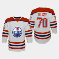 Youth Edmonton Oilers Dmitry Kulikov #70 Reverse Retro 2021 White Jersey