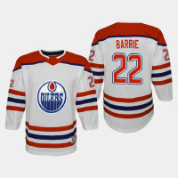 Youth Edmonton Oilers Tyson Barrie #22 Reverse Retro Replica 2020-21 White Jersey