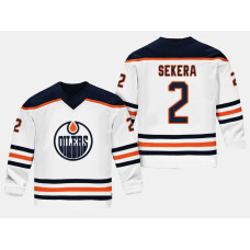 Edmonton Oilers Andrej Sekera #2 Replica Player Road White Jersey