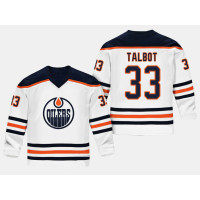Edmonton Oilers Cam Talbot #33 Replica Player Road White Jersey
