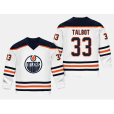 Edmonton Oilers Cam Talbot #33 Replica Player Road White Jersey