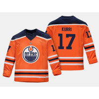 Youth Edmonton Oilers Jari Kurri #17 Replica Player Home Orange Retirement Jersey