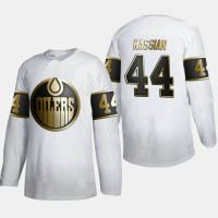 Men's Edmonton Oilers Zack Kassian #44 Golden Edition White Authentic Jersey