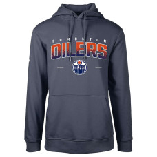 Edmonton Oilers Levelwear Podium Fleece Navy Pullover Hoodie