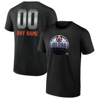 Edmonton Oilers Personalized Midnight Mascot Logo Black T-Shirt