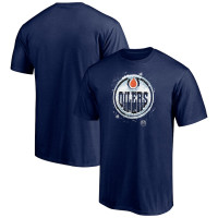 Edmonton Oilers Snow Logo Navy T-Shirt