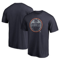 Edmonton Oilers Static Logo Navy T-Shirt