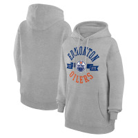 Edmonton Oilers G-III 4Her by Carl Banks Women's City Graphic Fleece Pullover Hoodie - Heather Gray