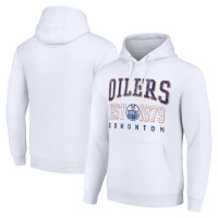Edmonton Oilers Starter Retro Graphic White Pullover Hoodie